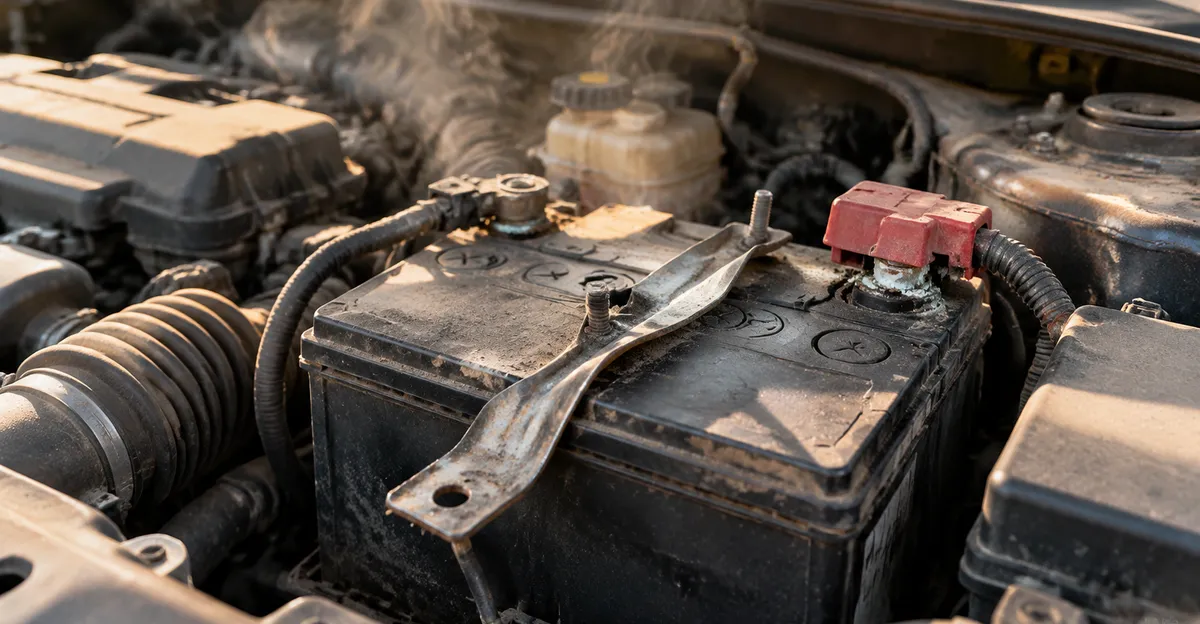 Heat, a short drive, and a loose battery hold-down